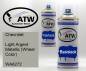 Preview: Chevrolet, Light Argent Metallic (Wheel Color), WA6272: 400ml Sprühdose + 400ml Klarlack - Set, von ATW Autoteile West.